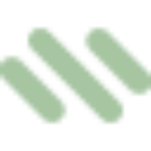 Drei parallele, diagonale grüne Balken mit abgerundeten Ecken auf weißem Hintergrund.