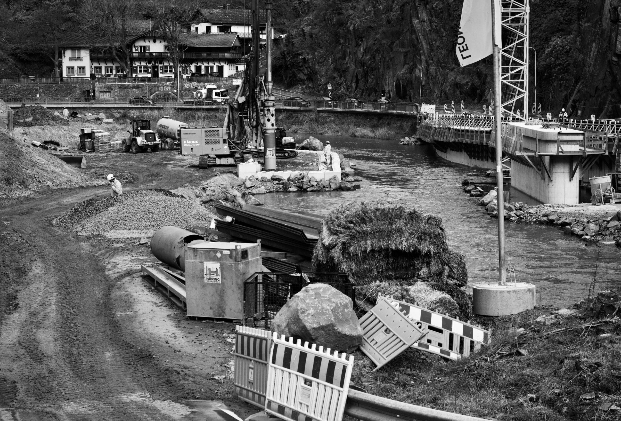 Eine verlassene Baustelle