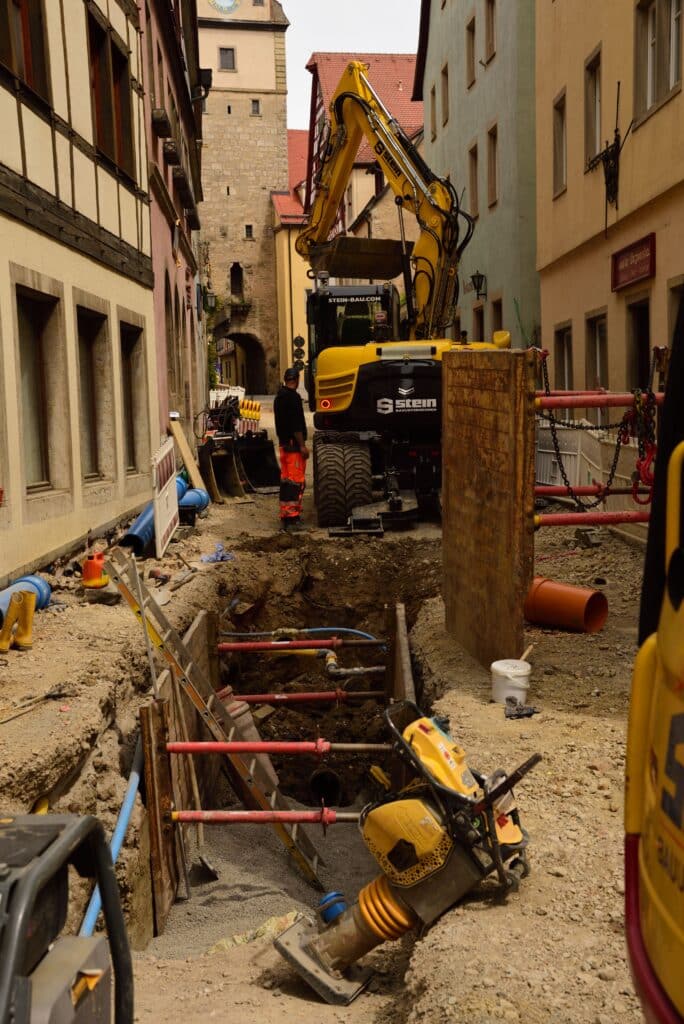 Eine Baustelle in der Altstadt